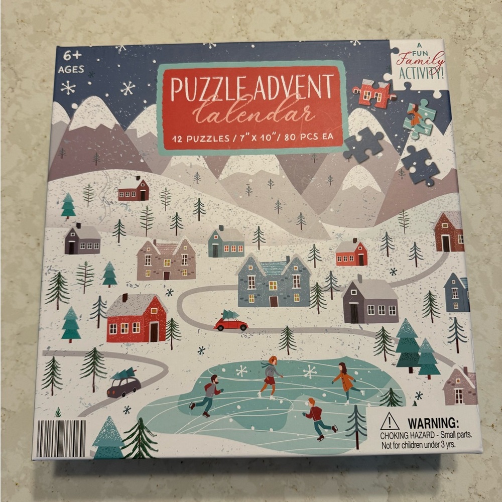 Puzzle Advent Calendar/Holiday Themed/12 Mini Puzzles/NWT